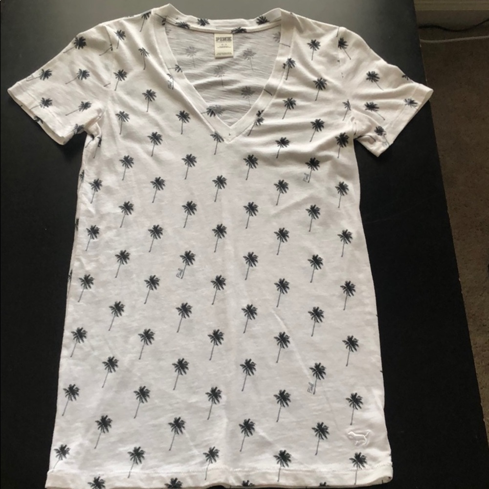 White PINK V-neck tee from Victoria’s Secret.